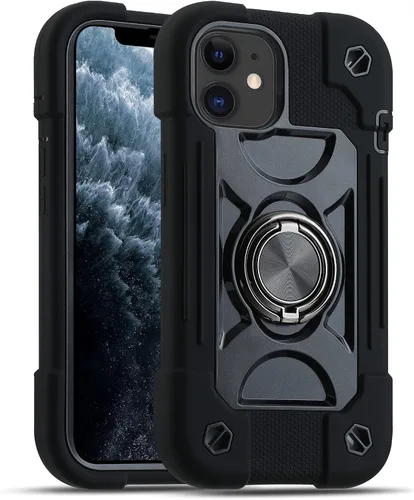 Vista 22 de MARKILL Funda compatible con iPhone Air de 6.5 pulgadas 2025 con soporte de anillo giratorio de 360 grados, protección contra caídas de grado