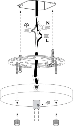 Vista 7 de BRIGHTTIA Kit moderno de toldo poco profundo de 5 pulgadas con herrajes, negro mate, conversión de luz colgante para enchufar a cable duro, piezas