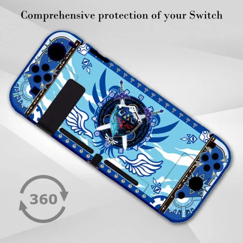 Vista 5 de PERFECTSIGHT Protective Case Compatible with Nintendo Switch Anti-Scratch Shockproof Slim Cover Case for NS Switch and Joy-Con, Hard Shell Dockable