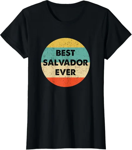 Vista 44 de Camiseta con nombre de Salvador, Negro