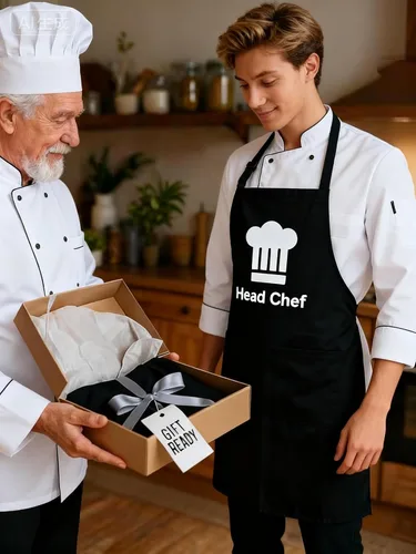 Vista 8 de Delantales personalizados para hombres y mujeres con bolsillos, paquete de 5 a 500 unidades, delantales ajustables personalizados