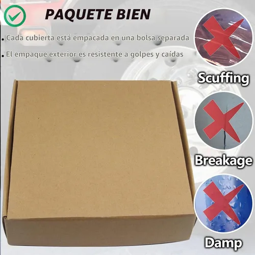 Vista 6 de iBroPrat 33mm Cubiertas de tuerca cromadas, cubiertas de tuerca de plástico cromado ABS con bridas en forma de bala, para camiones semirremolque