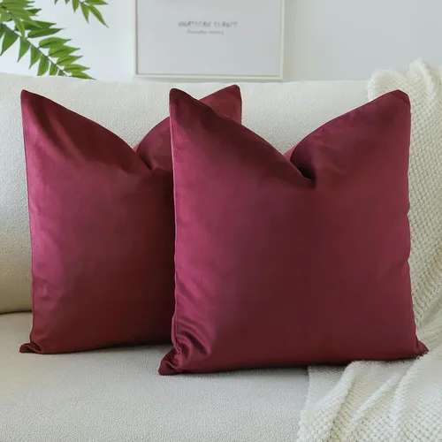Vista 28 de OTOSTAR - Fundas de almohada decorativas de 16 x 16 pulgadas, fundas de cojín de terciopelo suave, fundas cuadradas para sofá, cama, sofá del hogar