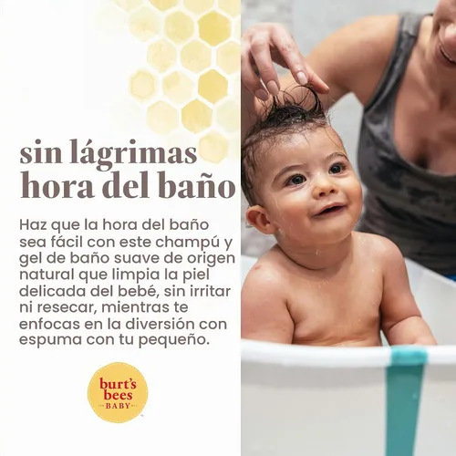 Vista 5 de Burt's Bees Champú y lavado de bebés, jabón para bebés de lágrimas originales - 21 onzas (paquete de 1), el embalaje puede variar.