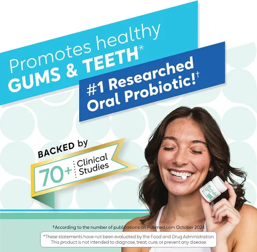Vista 3 de BioGaia Prodentis Probióticos orales Promueve encías y dientes saludables Defiende contra el mal aliento y problemas dentales Mejora