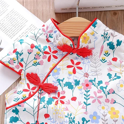 Vista 4 de Vestido de princesa casual Cheongsam de estilo chino, para niña