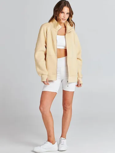 Vista 8 de Caracilia Sudaderas de gran tamaño para mujer, de manga larga, con cremallera, a la moda, a la moda, chamarras, ropa cómoda