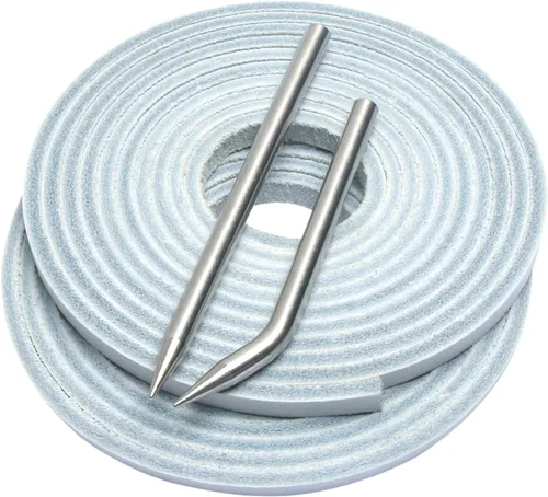 Vista 22 de Softball Baseball Glove Lace, Mitt Lace Repair Kit Includes 2 Leather Laces and Lacing Needle for Catcher's Glove