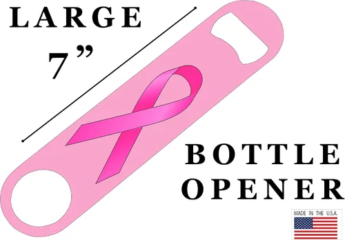 Vista 3 de Concientización resistente del cáncer de mama del regalo del abrebotellas de la cinta rosa
