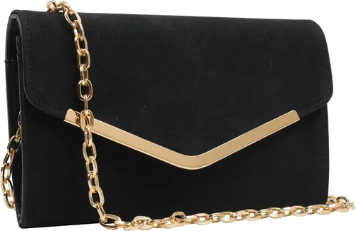 Vista 3 de Bolso de mano para mujer, bolso de mano con cadena desmontable para bodas y fiestas