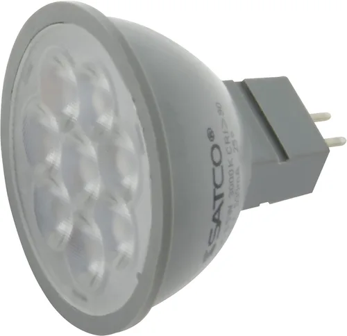 Vista 2 de Satco Reemplazo directo regulable para lámparas halógenas (paquete de 12) S11341; 6 vatios; LED MR16; 3000K CCT; base GU5.3; ángulo de haz de 40