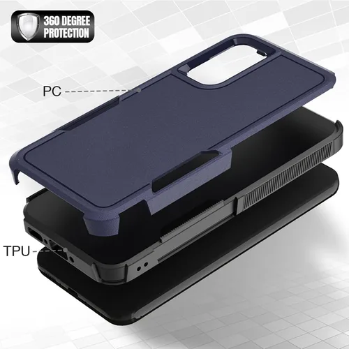 Vista 27 de Jeylly Compatible con Samsung Galaxy A22 5G Funda, Funda Samsung A22 5G con 2pcs protectores de pantalla de vidrio templado
