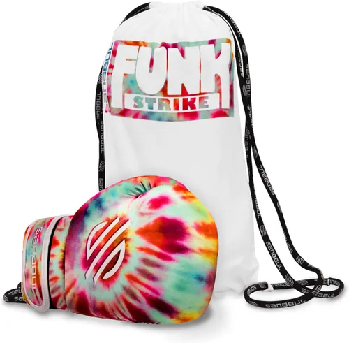 Vista 5 de Sanabul Guantes de boxeo Funk Strike Tie Dye con gel para hombres y mujeres, guantes de kickboxing y Muay Thai elegantes y protectores