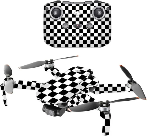 Vista 10 de MightySkins - Compatible con DJI Mini 2 Dron portátil - Argyle negro Funda protectora de vinilo duradera y única Fácil de aplicar, quitar