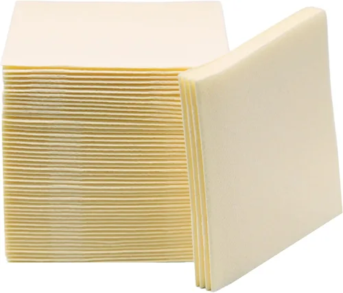 Vista 15 de Servilletas de cóctel, paquete de 100 servilletas desechables de lino de lujo como Airlaid, suaves y absorbentes, servilletas de cóctel para cocina