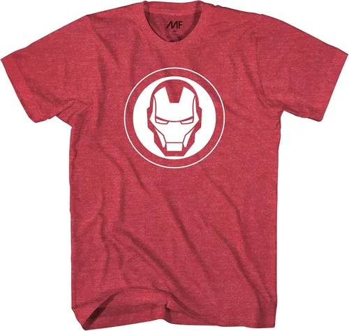 Vista 2 de Marvel Avengers Iron Man Mask Logo Endgame camiseta para hombre