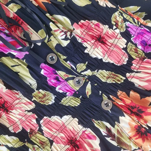 Vista 5 de OSTOO Women's 2024 Summer Boho Floral Print Tiered Casual Flowy Long Maxi Dress