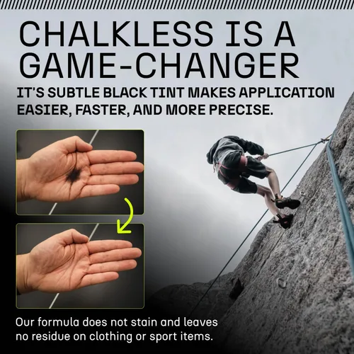 Vista 4 de Chalkless Black Grip Enhancer – Alternativa de tiza líquida prémium y tiza de mano menos desorden para bouldering, béisbol, tenis, fútbol, tiro