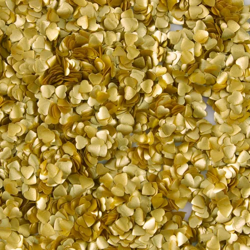 Vista 4 de Wilton Acentos comestibles de corazón, decoraciones doradas brillantes para cupcakes, galletas y postres, 0.06 onzas, dorado