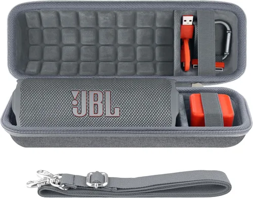 Vista 16 de co2CREA Funda de viaje rígida de repuesto para JBL Flip 7 Flip 6 FLIP 5 Altavoz Bluetooth portátil impermeable (funda de camuflaje negro)