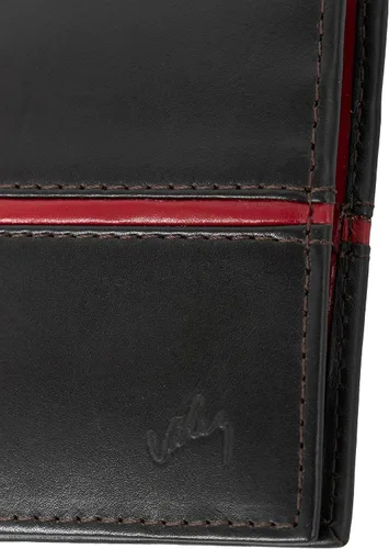Vista 5 de VELEZ Carteras de cuero genuino para hombre NEGRO MATE Casual