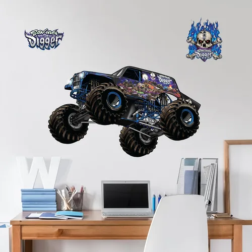 Vista 12 de Wall Palz Monster Jam - Calcomanías de pared de 23 pulgadas con interacción de realidad aumentada 3D, decoraciones de pared para despegar y pegar