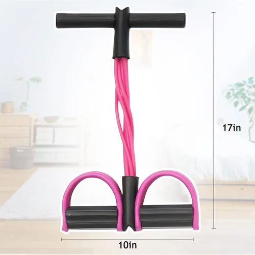 Vista 4 de Cuerda de tensión de 6 tubos, banda de resistencia elástica multifunción para pedal de yoga, cuerda de tensión de látex natural, equipo de fitness