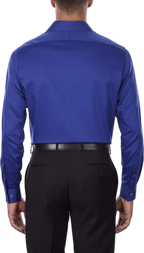 Vista 2 de Camisa Van Heusen de vestir, corte normal, cuello flexible, elástica, lisa, para hombre