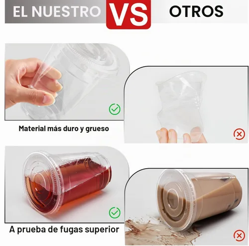 Vista 4 de Paquete de 100 vasos de plástico de 20 onzas, tazas de café helado