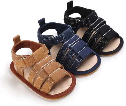 Vista 6 de Timatego Sandalias de verano para bebés, niños y niñas, suela suave, antideslizantes, para recién nacidos, primeros pasos, zapatos deportivos