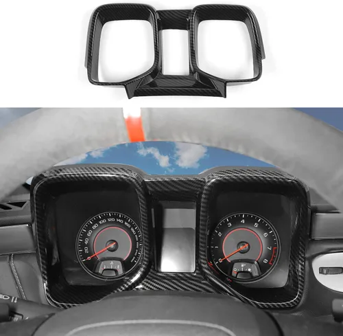Vista 8 de CheroCar Para Chevrolet Camaro Dashboard Cover Panel Trim Decoración Compatible con Chevrolet Camaro 2010-2015 (negro)