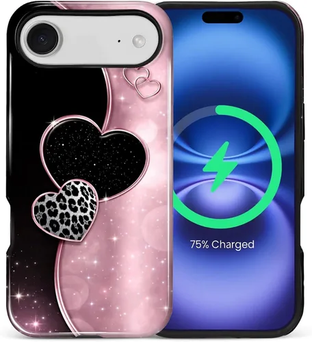 Vista 118 de Funda Compatible con iPhone 13/14 [Compatible con MagSafe] Protección de Doble Capa de Cáscara Dura Híbrida, Funda Magnética Protectora a Prueba
