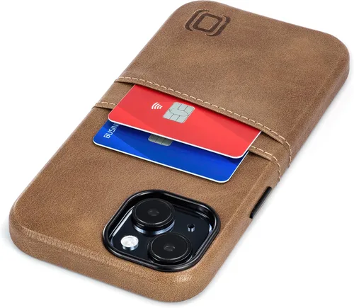Vista 28 de Dockem Funda para tarjetas para iPhone 15 con placa de metal integrada para montaje magnético y 2 bolsillos para tarjetas: Cartera Luxe M2, piel