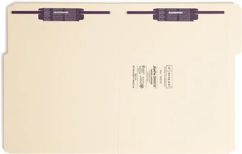 Vista 2 de Smead Carpeta de archivos con cierres SafeSHIELD®, 2 sujetadores, pestaña reforzada de corte de 1/3, tamaño carta, manila, 50 por caja (14555)