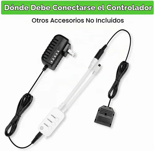 Vista 2 de Controlador WiFi inteligente para luces de disco de un solo color, control remoto AIBOO para tiras de luces LED, letrero de neón LED compatible