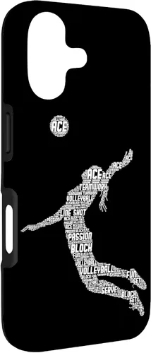 Vista 3 de Funda para iPhone 17 de voleibol para adolescentes y mujeres