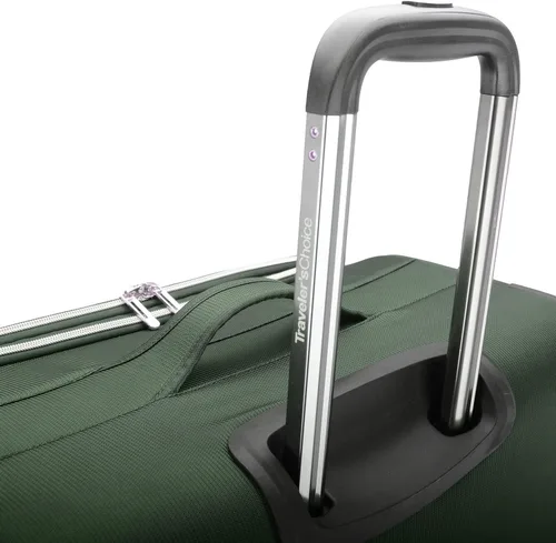 Vista 5 de Traveler's Choice Lares Softside - Equipaje expandible con ruedas giratorias, Verde, Lares Softside - Equipaje extensible con ruedas giratorias