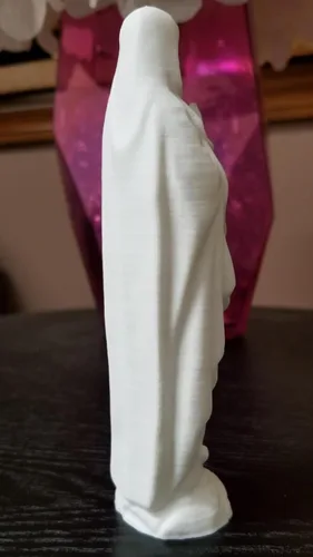 Vista 8 de Znet3D Estatua de Virgen María de Lourdes - Figura blanca de 5.5 pulgadas, fabricada en Estados Unidos, escultura católica para decoración