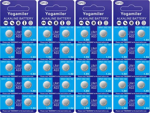 Vista 2 de Paquete de 40 pilas de botón LR41 AG3 392 192 SR41 384 736 L736F de 1,5 V