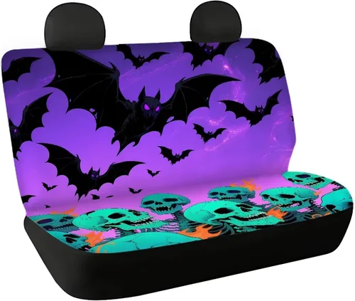 Vista 46 de AFPANQZ Funda protectora para asiento trasero de automóvil, con bandera patriótica estadounidense, solo para asiento trasero de automóvil, camión