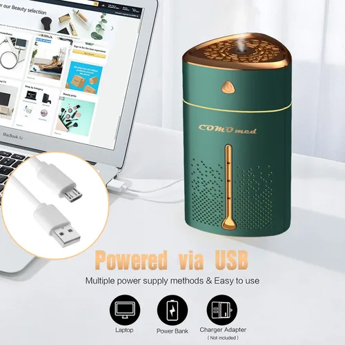 Vista 6 de Humidificador para el hogar, niebla fría de llenado superior de 1 litro para bebés y plantas, humidificador de escritorio USB para dormitorio