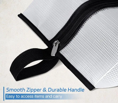 Vista 5 de MISSLO Bolsas impermeables para zapatos de viaje, paquete de 4, bolsa de almacenamiento de zapatos XXL, bolsa transparente para zapatos, bolsa