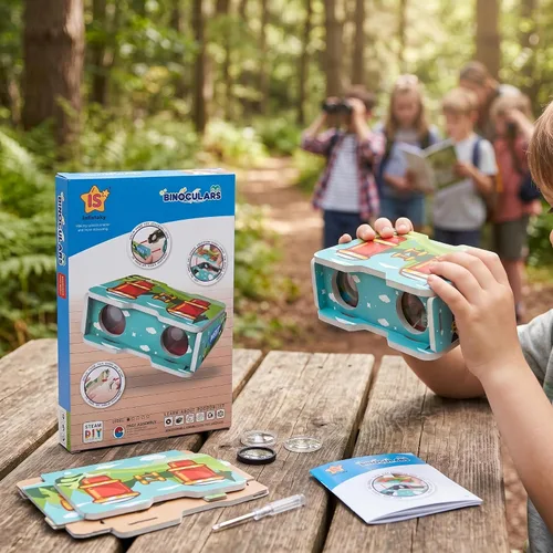 Vista 3 de Kit de binoculares STEM DIY - Construye y explora óptica, astronomía