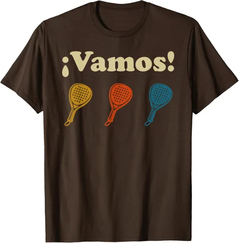 Vista 7 de Camiseta Vamos Padel Player Sport en Español Retro Hombre