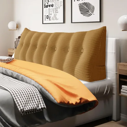 Vista 34 de Almohada de cuña acolchada de 8 libras para cabecero, posicionador corporal en forma de triángulo, almohada de lectura para la cama, almohada