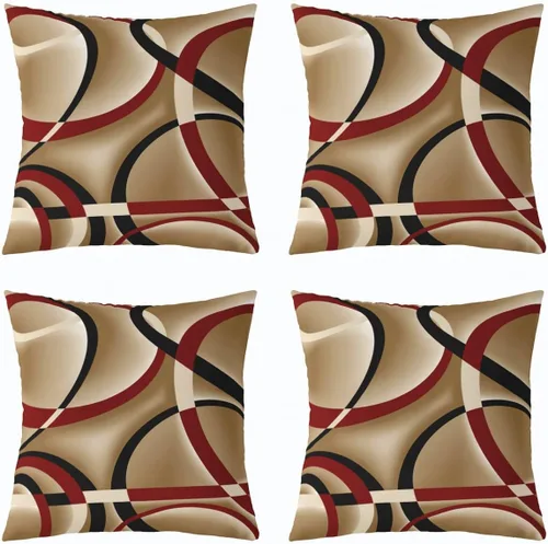 Vista 37 de Castle Fairy Fundas de almohada modernas con estampado de líneas geométricas de doble cara de 16 x 16 pulgadas, fundas de almohada de espirales