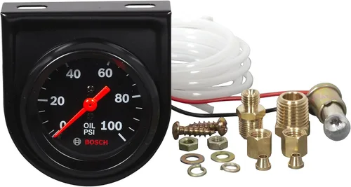 Vista 2 de Bosch SP0F000052 - Manómetro de presión de aceite mecánico Style Line de 2 pulgadas (cara del dial negra, bisel negro)
