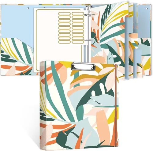 Vista 34 de Rouidr Carpeta de 3 anillos con portapapeles, 1 pulgada, 8.5 x 11 pulgadas, tamaño carta, carpetas organizadoras con pestañas divisorias y fundas