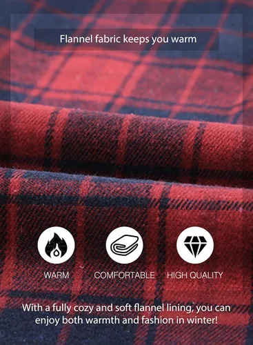 Vista 9 de JMIERR - Camisas de manga larga con botones para hombre, camisa informal de franela de algodón