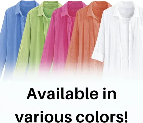 Vista 6 de SAGEFINDS Breezy Crinkle Camisa grande